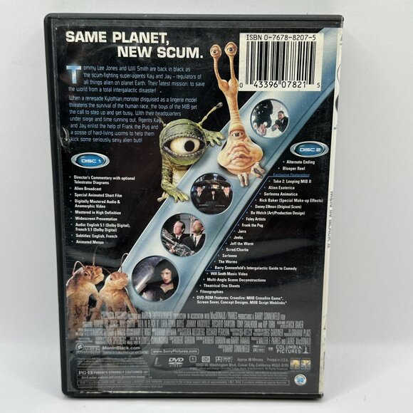 Men In Black II Widescreen Special Edition DVD Tommy Lee Jones Columbia Pictures - Picture 3 of 6